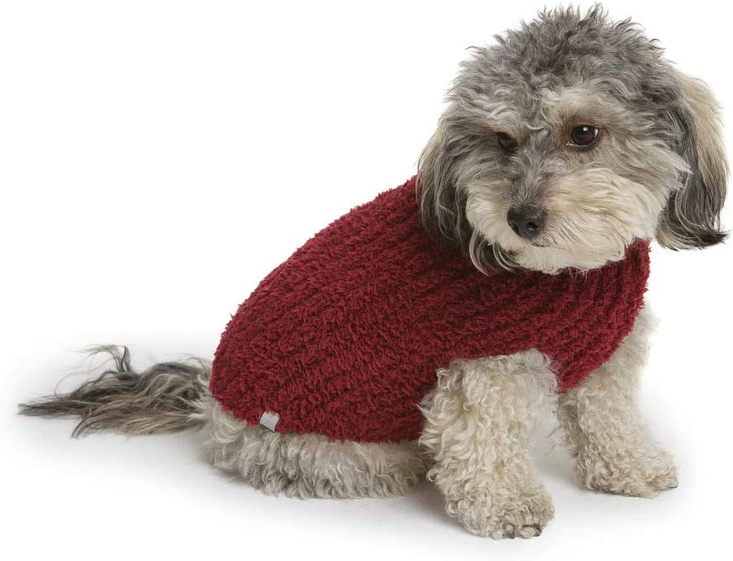 Barefoot Dreams Cozychic Ribbed Pet Sweater, Dog Clothes-Warm Gray,Large,Bdpcc0822 Animals & Pet Supplies > Pet Supplies > Dog Supplies > Dog Apparel Barefoot Dreams Cranberry X-Large 