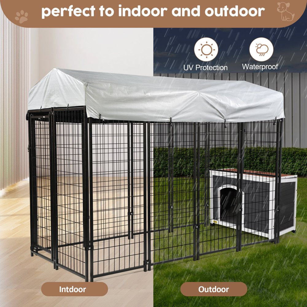 Coziwow 7'X 3'X 6' Outdoor Dog Kennel Enclosure with Dog House, Waterproof Cover Animals & Pet Supplies > Pet Supplies > Dog Supplies > Dog Kennels & Runs Coziwow   