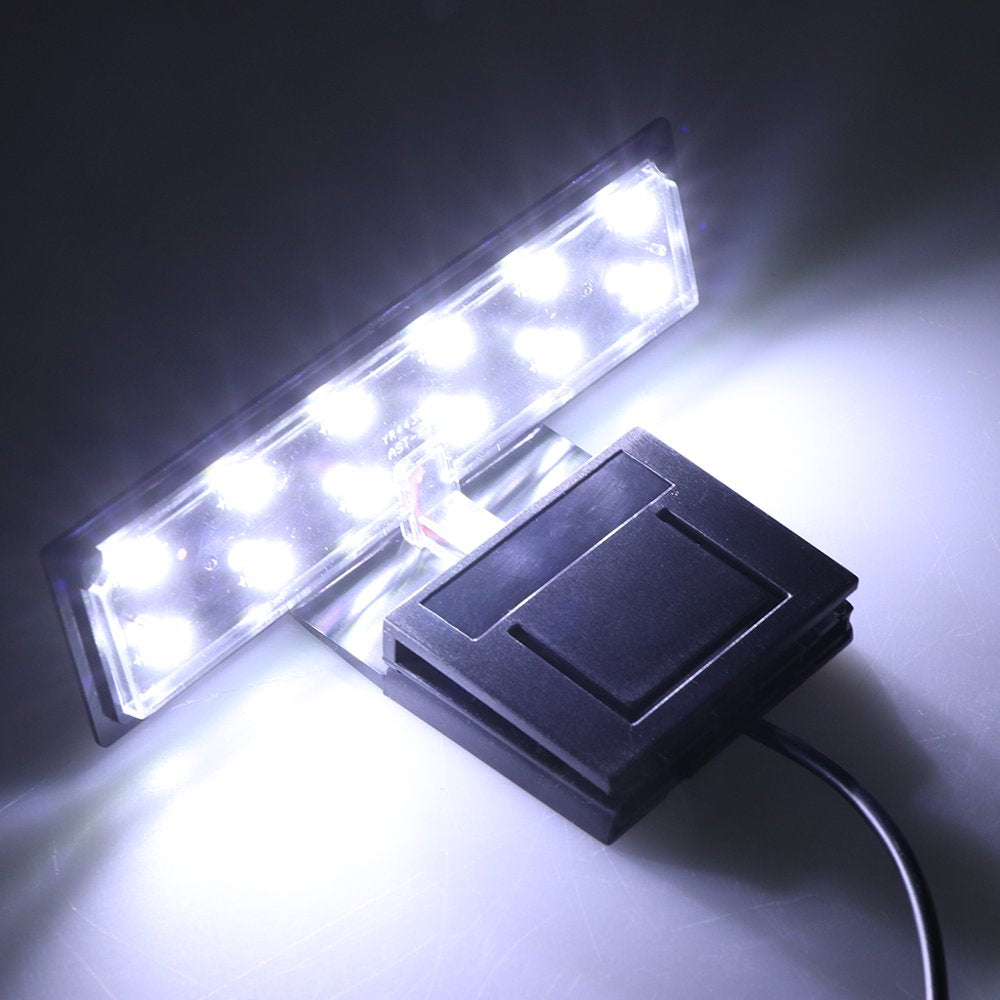 JUNTEX LED Aquarium Light Clip on Lamp White Lighting for 0.08-0.24 in Thickness Wall Animals & Pet Supplies > Pet Supplies > Fish Supplies > Aquarium Lighting JUNTEX   