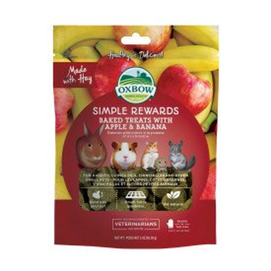Simple Rewards Baked Treats with Apple & Banana for Small Animals Animals & Pet Supplies > Pet Supplies > Small Animal Supplies > Small Animal Food Oxbow   