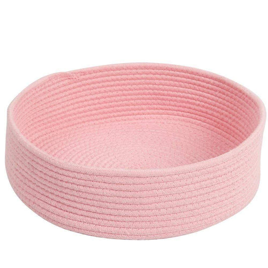 Cat Bed 100% Cotton Rope for All Cat Lifestages and Sizes Animals & Pet Supplies > Pet Supplies > Cat Supplies > Cat Beds The Tiniest Tiger, LLC Pink  