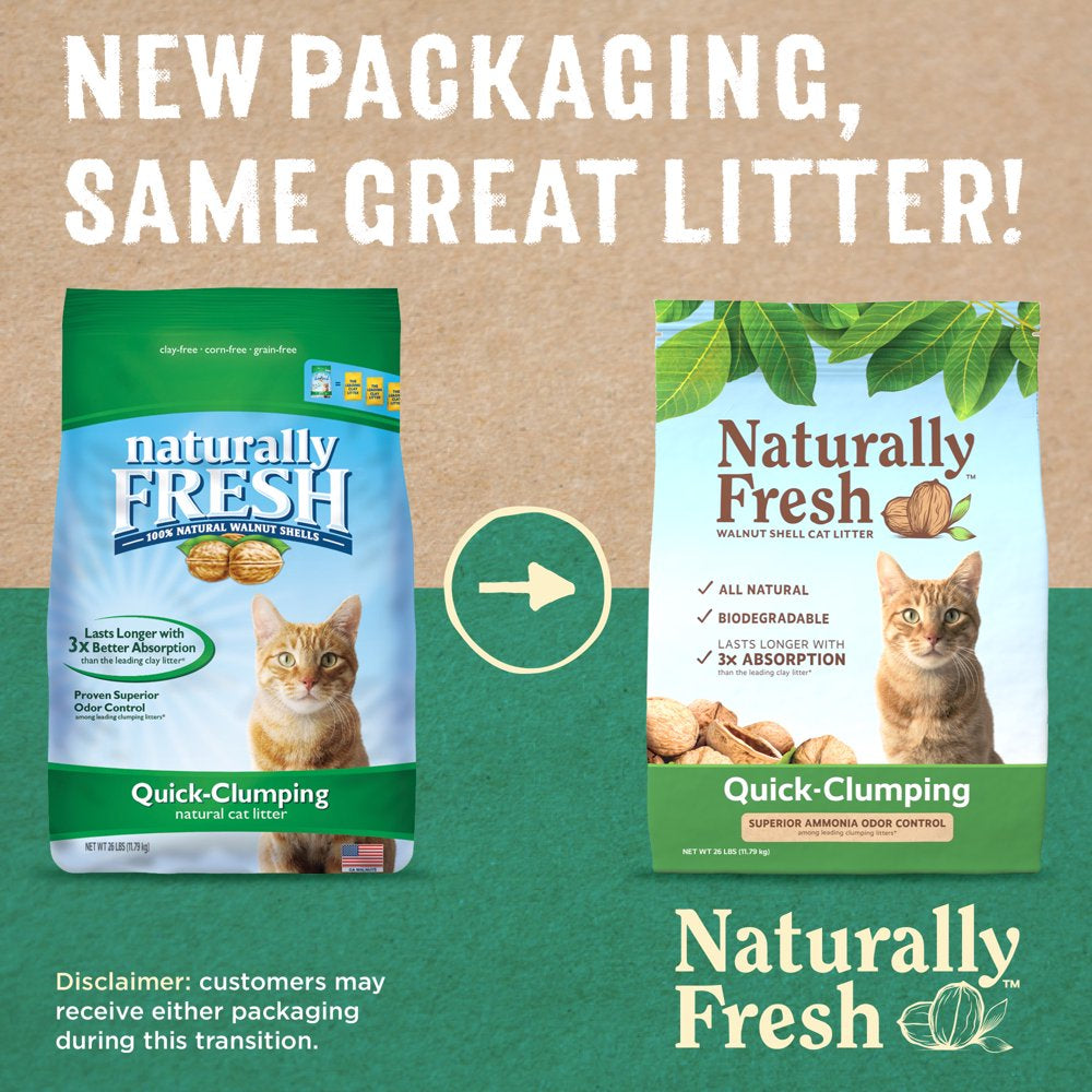 Naturally Fresh Walnut-Based Quick-Clumping Cat Litter 26 Lb. Bag Animals & Pet Supplies > Pet Supplies > Cat Supplies > Cat Litter Eco-Shell, LP   