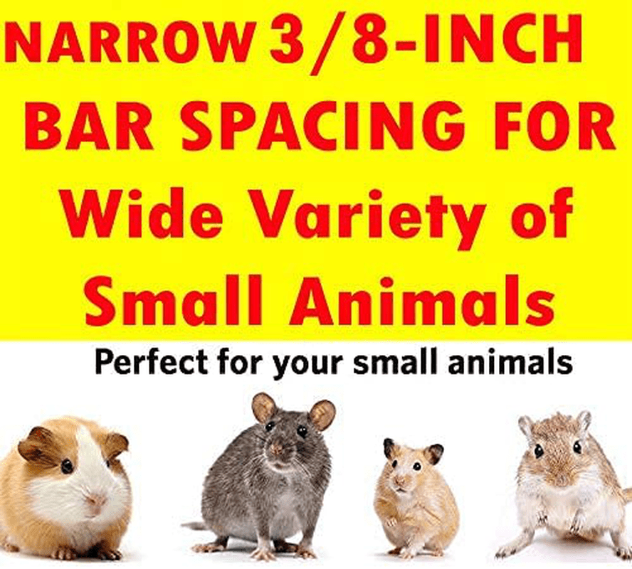 55" Extra Large 5 Levels 3/8-Inch Tight Spacing Ferret Chinchilla Sugar Glider Rats Mice Wire Cage for Small Animal