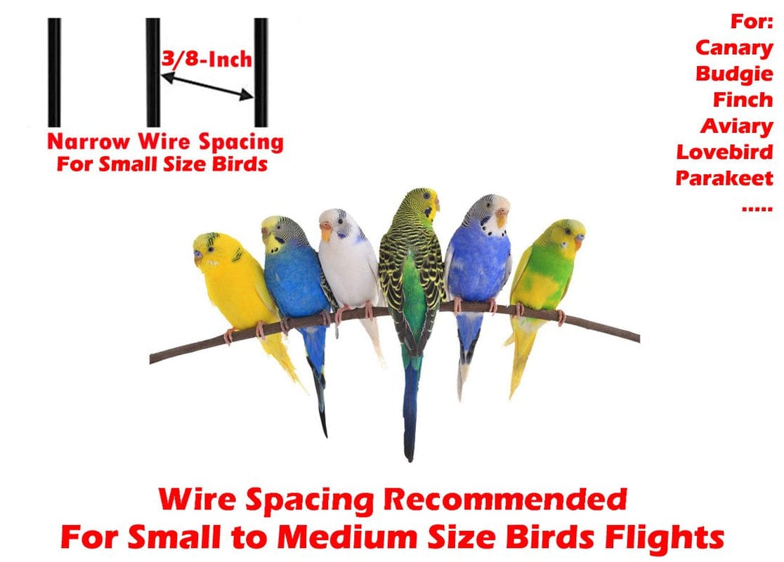 55" Extra Large Multiple Flight Bird Breeding Breeder Cage Tight 3/8-Inch Bar Spacing with Removable Rolling Stand for Aviary Budgie Canary Finch Animals & Pet Supplies > Pet Supplies > Bird Supplies > Bird Cages & Stands Mcage   