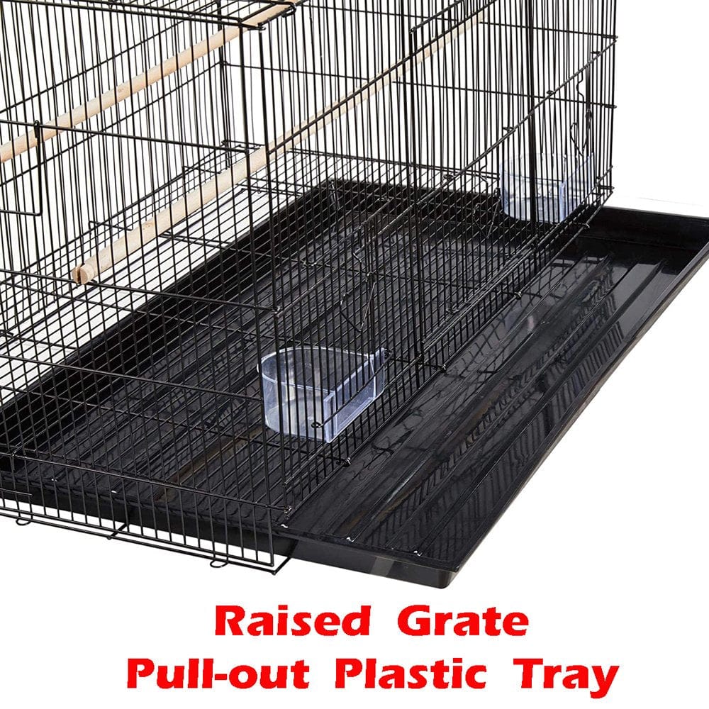 55" Extra Large Multiple Flight Bird Breeding Breeder Cage Tight 3/8-Inch Bar Spacing with Removable Rolling Stand for Aviary Budgie Canary Finch Animals & Pet Supplies > Pet Supplies > Bird Supplies > Bird Cages & Stands Mcage   