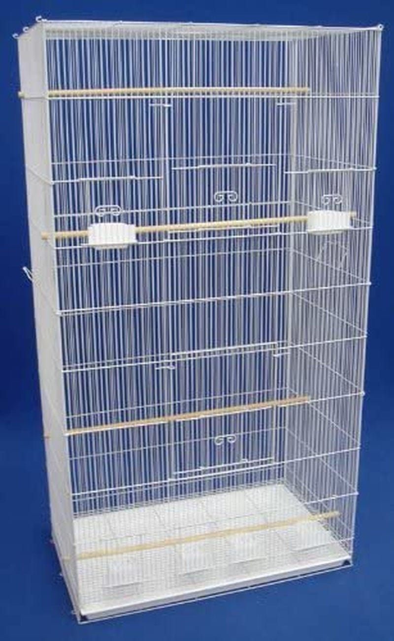 55" Extra Large Multiple Flight Bird Breeding Breeder Cage with Rolling Stand 3/8-Inch Bar Spacing for Aviary Budgie Canary Finch Animals & Pet Supplies > Pet Supplies > Bird Supplies > Bird Cages & Stands Mcage   