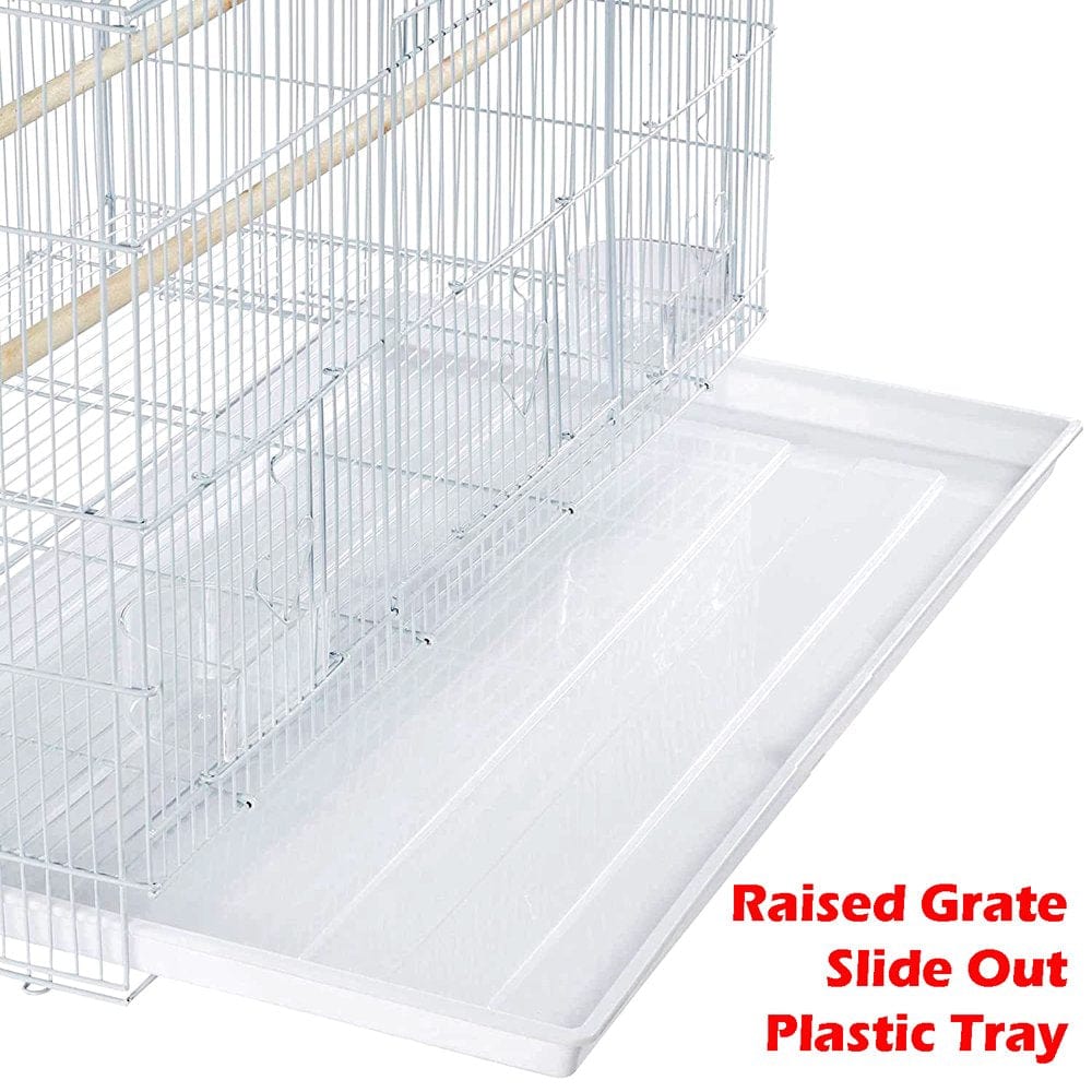 55" Extra Large Multiple Flight Bird Breeding Breeder Cage with Rolling Stand 3/8-Inch Bar Spacing for Aviary Budgie Canary Finch Animals & Pet Supplies > Pet Supplies > Bird Supplies > Bird Cages & Stands Mcage   