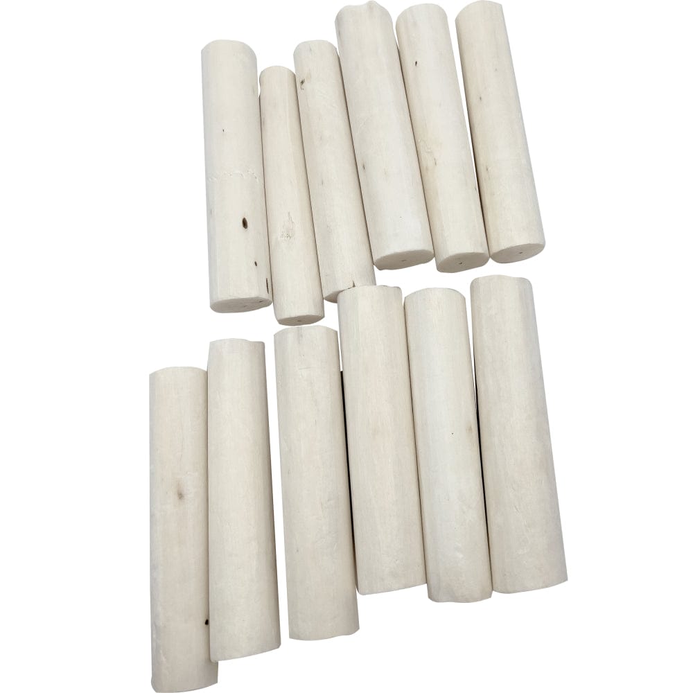 5506 Natural Sola Skin Log PK12 M&M Bird Toys - Large Easy to Chew Natural Logs with Skin Animals & Pet Supplies > Pet Supplies > Bird Supplies > Bird Toys M&M Bird Toys Skinless Sola Log Skinless White 12