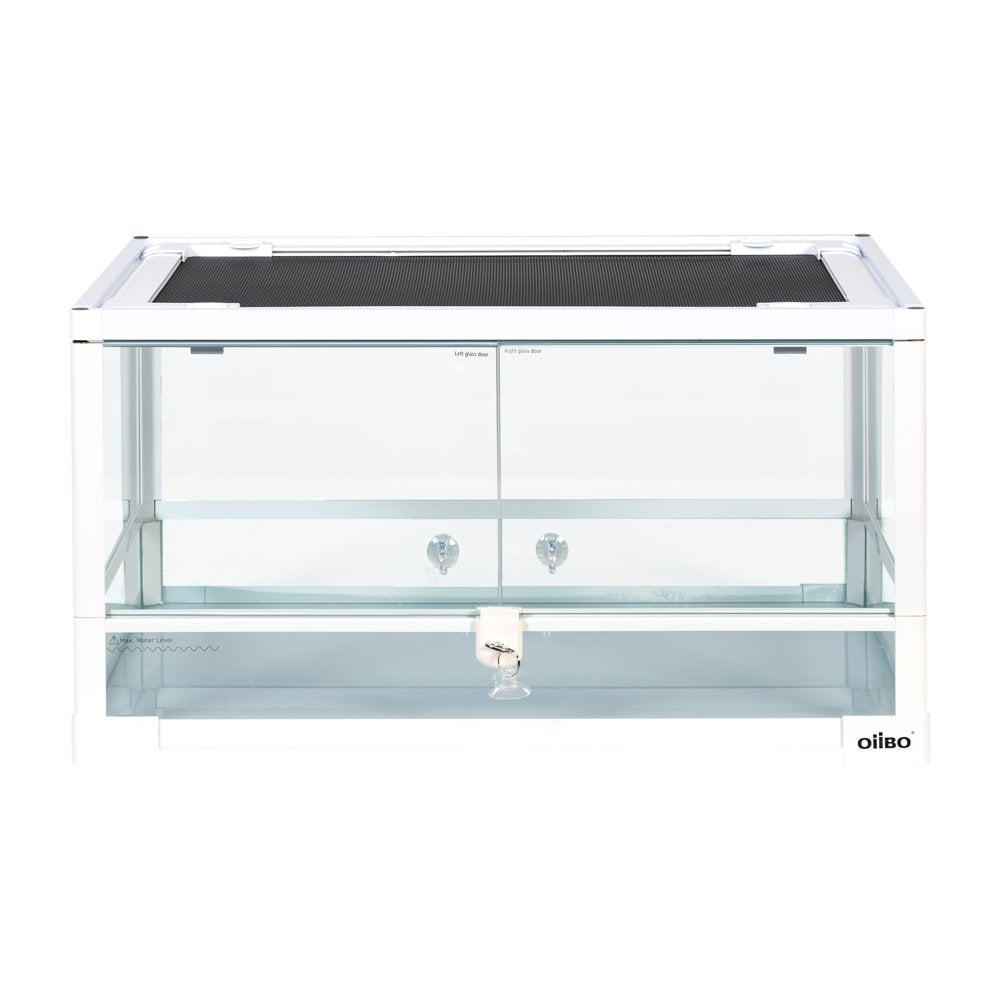 Oiibo Reptile Glass Terrarium, Swing Doors with Screen Ventilation Reptile Terrarium 24" X 18" X 12.6" (24 Gallon) Animals & Pet Supplies > Pet Supplies > Reptile & Amphibian Supplies > Reptile & Amphibian Substrates etan pet supplies inc   