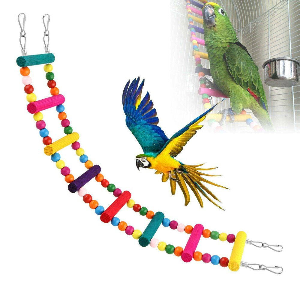 Ucradle Parrot Rainbow Bridge Parrot Climbing Ladder Bird Parrot Toys Ladders Swing Chewing Toys Hanging Pet Bird Cage Accessories Hammock Swing Toy for Small Parakeets Conures,Macaws,Lovebirds Animals & Pet Supplies > Pet Supplies > Bird Supplies > Bird Cage Accessories SND   