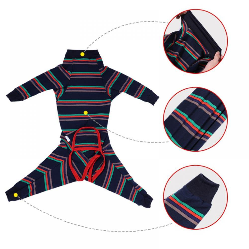 Dog Pajamas Jumpsuit for Medium Large Dogs,Lightweight Dog Pjs Clothes Apparel Onesies,Shirt for Large Size Dogs after Surgery, Full Belly Animals & Pet Supplies > Pet Supplies > Dog Supplies > Dog Apparel Vision   