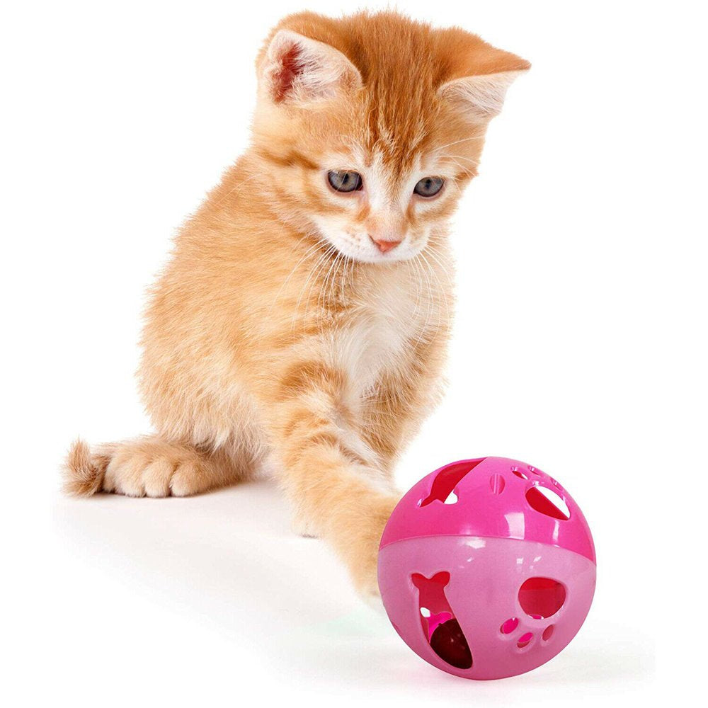 Pets First Large Size Cat Ball with Bell Toy for Cats Kittens and Other Animals - Large Size for Extra Fun, Rings as It Moves - Pink Animals & Pet Supplies > Pet Supplies > Cat Supplies > Cat Toys PETS FIRST INC   