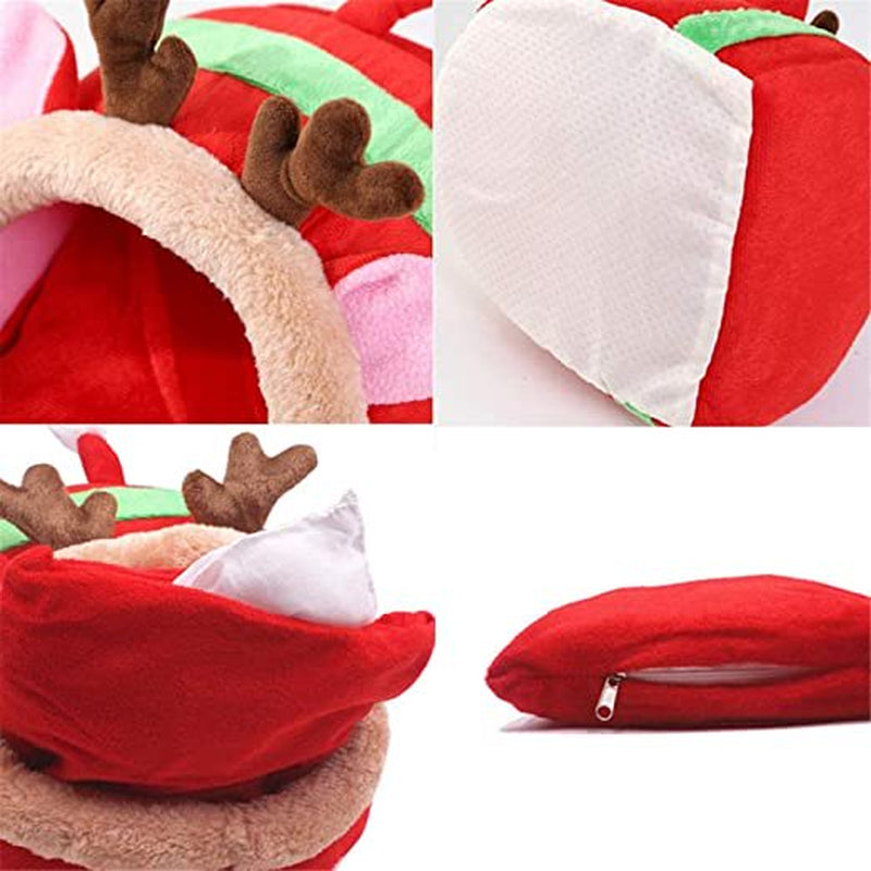 Pet Nest, Cute Cartoon Animal Shape Small Pet Bed Cage Accessories Habitat Nest for Hamster Hedgehog Guinea Pig Animals & Pet Supplies > Pet Supplies > Small Animal Supplies > Small Animal Habitats & Cages Hirigin   