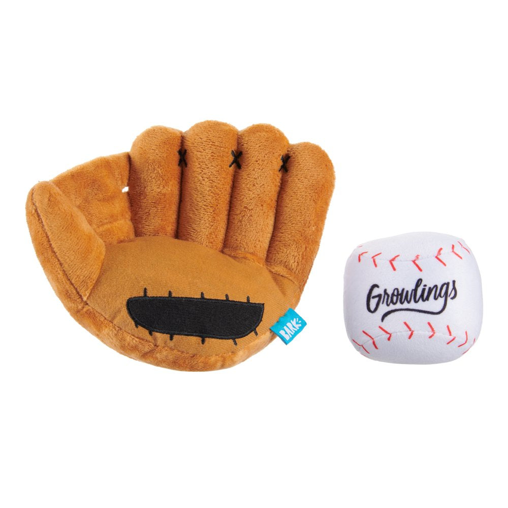 BARK Growlings Baseball Glove & Ball - Yankee Doodle Dog Toy, Multi-Part Toy with 2 Toys in 1 Animals & Pet Supplies > Pet Supplies > Dog Supplies > Dog Toys BARK   