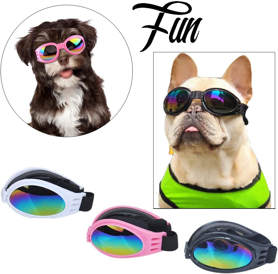 3Pcs Stylish Pet Glasses Cool Dog Sunglasses Dog Doggles Waterproof Windproof Eyewear UV Protection Sunglass for Doggy Puppy Animals & Pet Supplies > Pet Supplies > Dog Supplies > Dog Apparel CHULAI   