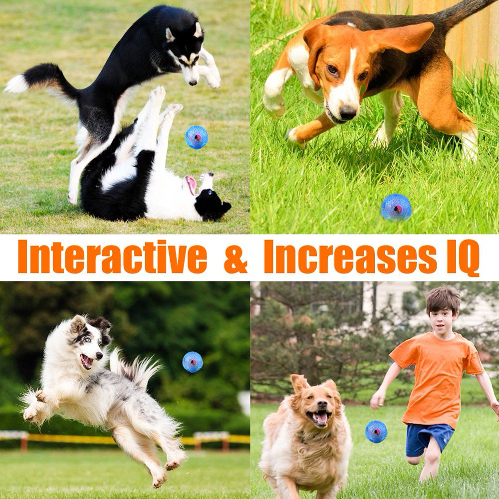 Interactive Dog Toy - IQ Treat Ball Food Dispensing Toys for Small Medium Large Dogs Durable Chew Ball - Nontoxic Rubber and Bouncy Dog Ball - Cleans Teeth Animals & Pet Supplies > Pet Supplies > Dog Supplies > Dog Toys QiShi   