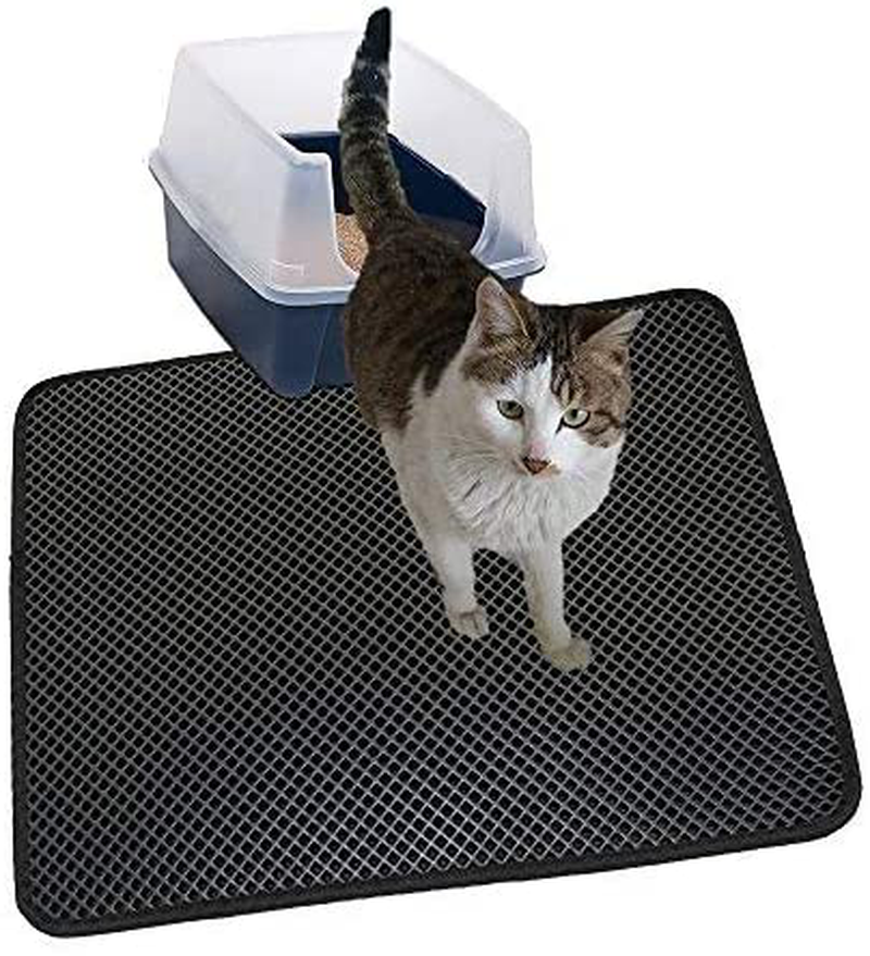 Mjstar Cat Litter Mat, Double Layer Litter Box, Durble EVA Trapping Pad, No Nslip Waterproof Base Layer Honeycomb Animals & Pet Supplies > Pet Supplies > Cat Supplies > Cat Litter Box Mats MJSTAR   