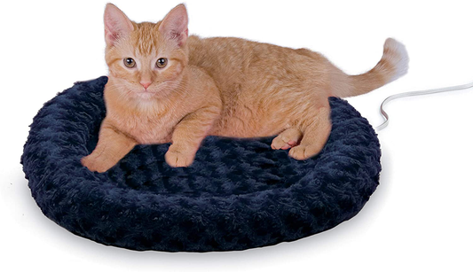 K&H PET PRODUCTS Thermo-Kitty Fashion Splash Animals & Pet Supplies > Pet Supplies > Cat Supplies > Cat Beds Central Garden & Pet Blue Small 18 Inches Round 