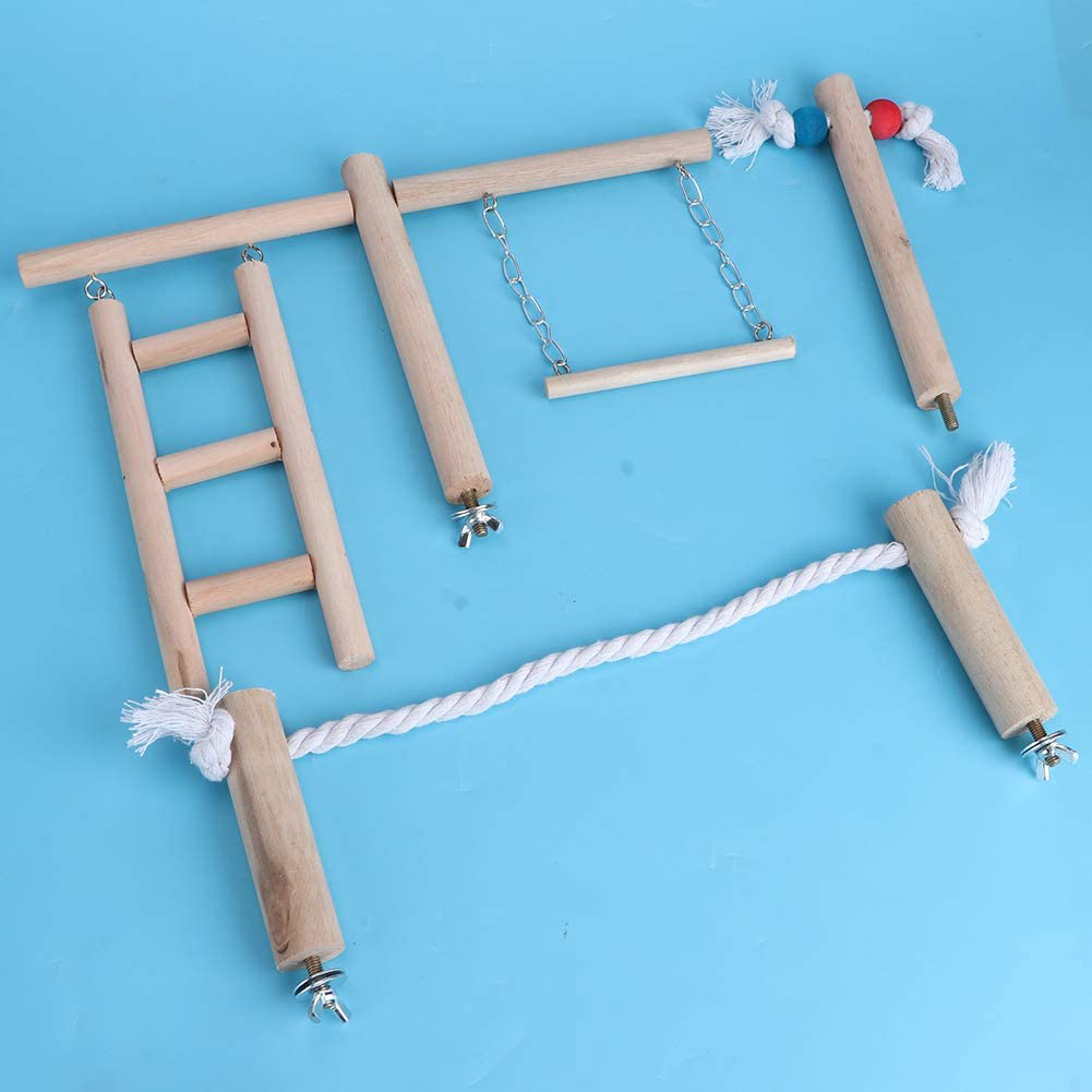 Leftwei Romantic Valentine'S Day Parrot Climbing Ladder, Bird Cage Stand Play Gym,Pet Bird Parrot Chewing Biting Stand Toy Parrot Wood Climbing Swing Ladder Hammock for Cockatiel Lovebirds Finches Animals & Pet Supplies > Pet Supplies > Bird Supplies > Bird Gyms & Playstands Leftwei   