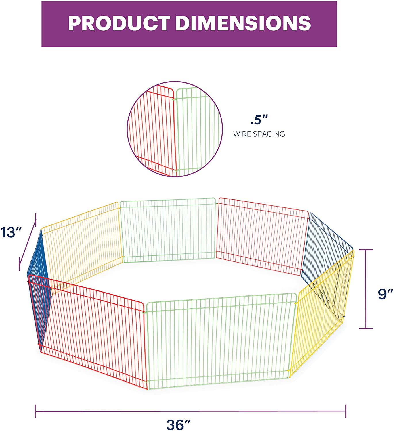 Prevue Pet Products Multi-Color Small Pet Playpen 40090,13X35.87X8.67 Inch Animals & Pet Supplies > Pet Supplies > Small Animal Supplies > Small Animal Habitat Accessories Prevue Pet Products   