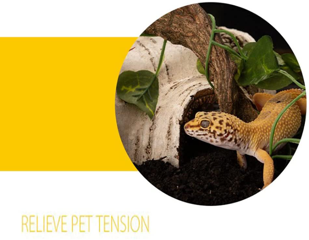 Aufeeky Birch Tree Bark Trunk Habitats Décor Reptile Hides and Caves Pet Hideout Reptile & Amphibian Habitat Hideout Terrarium Décor Accessories for Lizard Geckos Snake Spiders Frogs Turtle Animals & Pet Supplies > Pet Supplies > Reptile & Amphibian Supplies > Reptile & Amphibian Habitat Accessories Aufeeky   