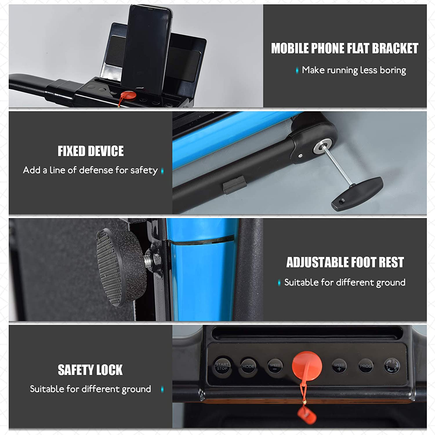 LINKLIFE Willy 2 in 1 Folding Treadmill 2.25 HP Smart Walking Running KOL PET