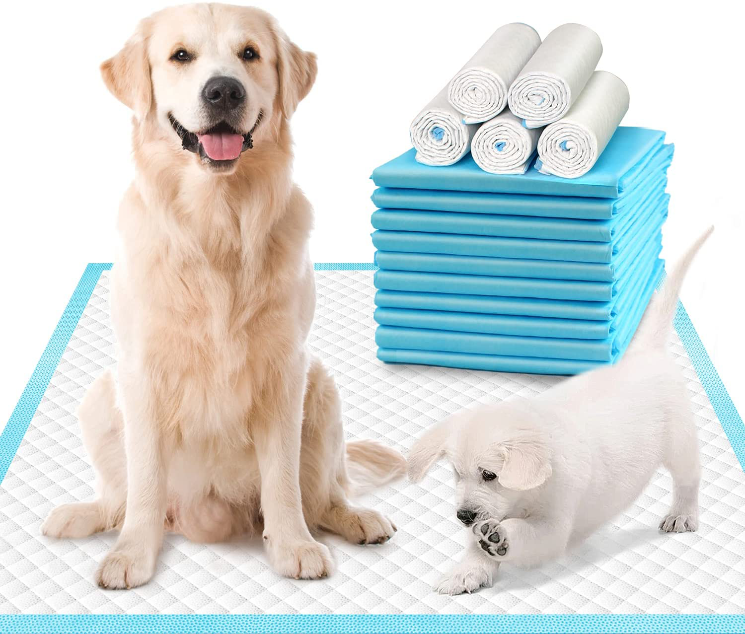 Deep Dear Extra Large Dog Pee Pads, Thicker Puppy Pads, Super Absorbent Pee Pads for Dogs, Disposable Dog Training Pads for Doggies, Cats, Rabbits, Leak-Proof Pet Pads for Housetraining Animals & Pet Supplies > Pet Supplies > Dog Supplies > Dog Diaper Pads & Liners Deep Dear XLarge: 30"x26" - 40 Count  