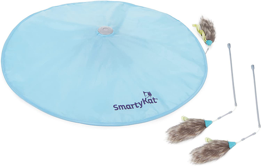 Smartykat Hot Pursuit, Electronic Concealed Motion Cat Toy, Interactive Spinning Feathered Wand, 2 Speed Controls & Moving Lights, Battery Powered + 2 Bonus Replacement Wands Animals & Pet Supplies > Pet Supplies > Cat Supplies > Cat Toys SmartyKat   