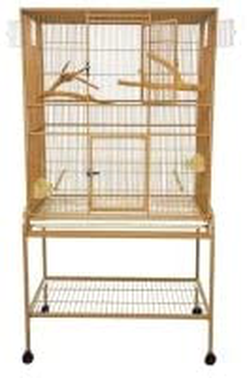 KING'S CAGES Superior Line Extra Large Flight Cage SLFXL 3221 Parrot CAGE 32X21X62 Bird Toy Canary Finch Parakeet Sugar Glider Animals & Pet Supplies > Pet Supplies > Bird Supplies > Bird Toys King's Cages SANDSTONE  