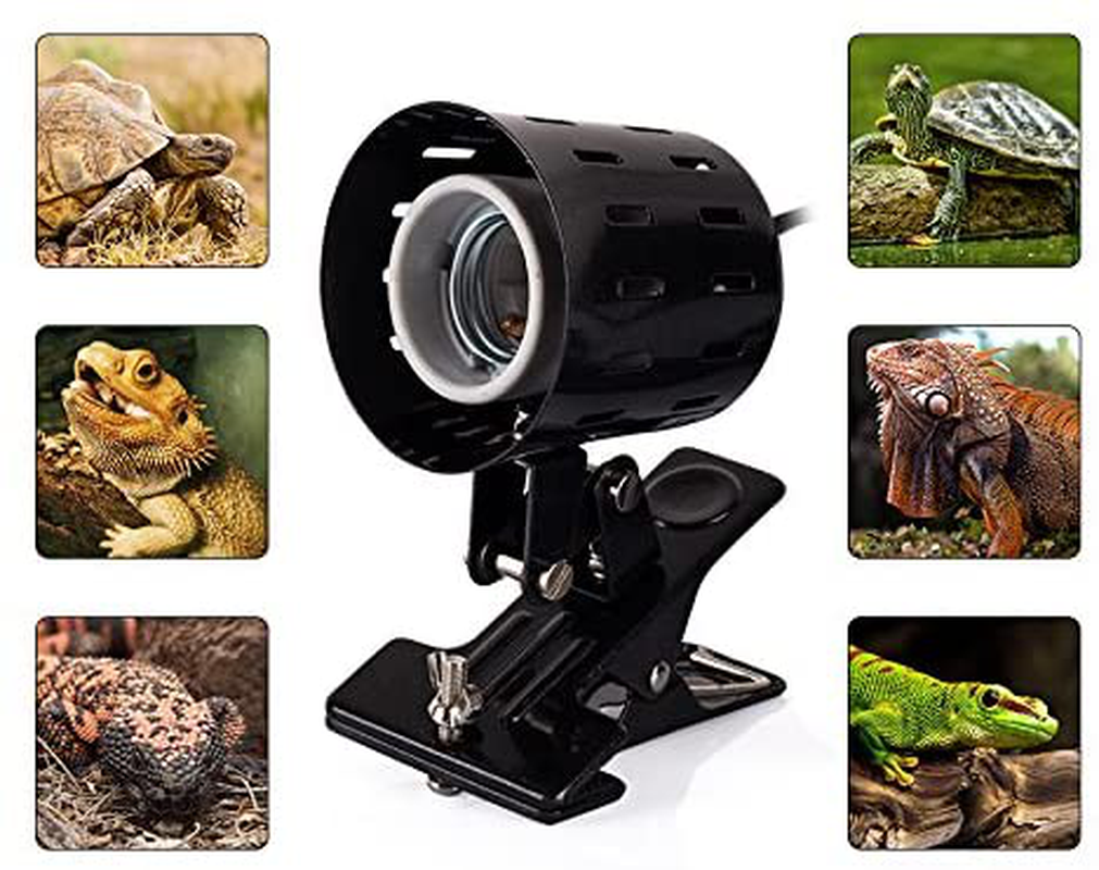 REPTI ZOO Reptile Clip Clamp Lamp Fixture 360-Degree Reptile Light Fixture Rotating Adjustable Lamp Holde Fixture for Habitat Lighting & Heat Lamp Animals & Pet Supplies > Pet Supplies > Reptile & Amphibian Supplies > Reptile & Amphibian Habitats REPTI ZOO   