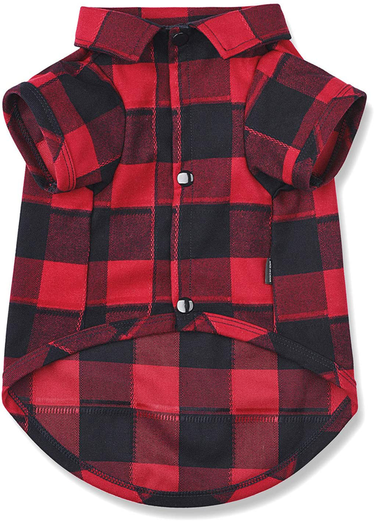 Ctilfelix Dog Shirt Plaid Dog Clothes for Small Dogs Cats Puppy Boy Girl Soft Pet T-Shirt Breathable Cat Shirt Clothes Tee Adorable Halloween Thanksgiving Animals & Pet Supplies > Pet Supplies > Cat Supplies > Cat Apparel CtilFelix Red#1 2X-Large (Pack of 1) 