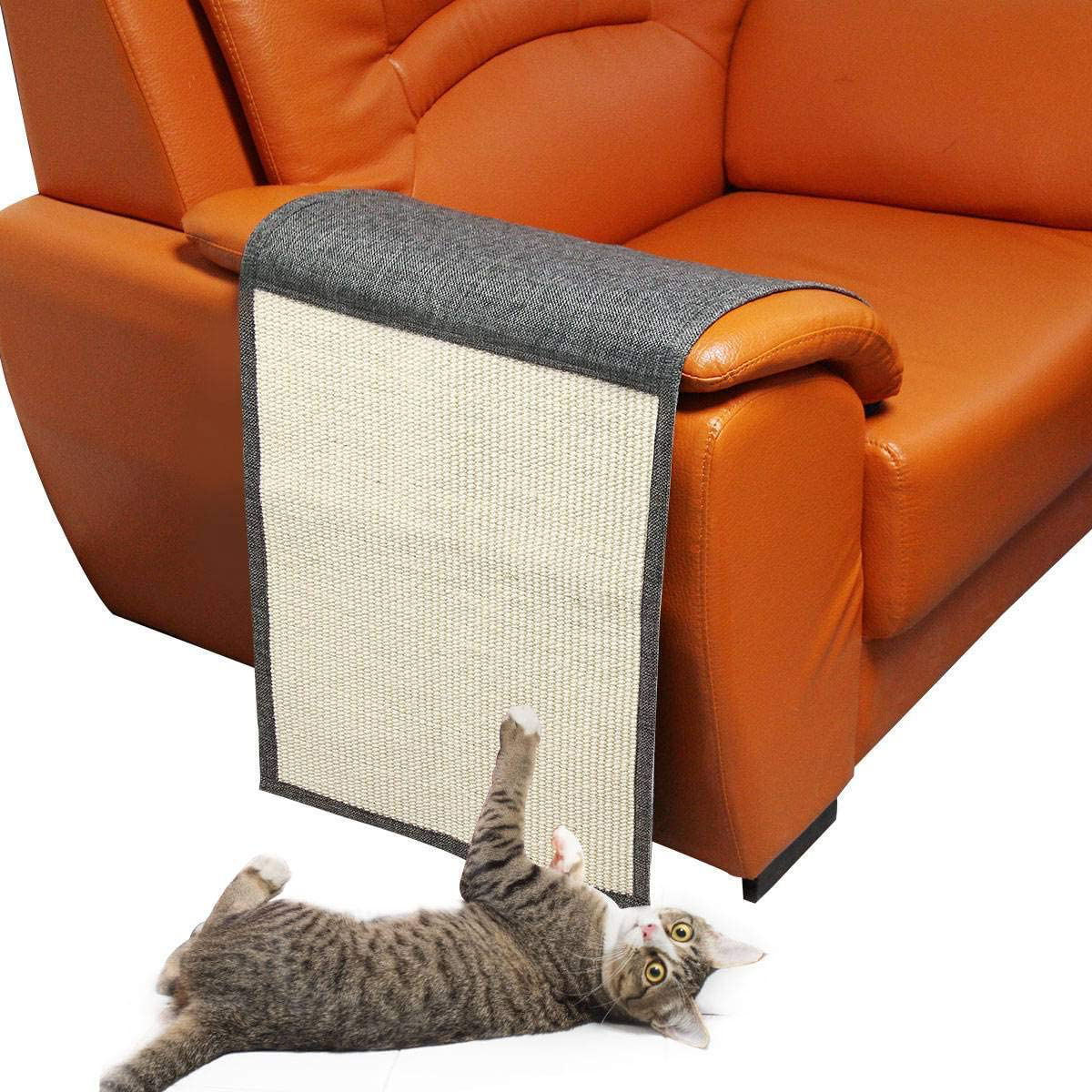 KECUCO Cat Scratching Mat, Natural Sisal Couch Protector for Cats, Cat Scratcher Sofa Cover to Prevent Furniture Scratch, Cat Couch Protector Guards Pet Scratch Protector and Sisal Sofa Shield Animals & Pet Supplies > Pet Supplies > Cat Supplies > Cat Furniture KECUCO   