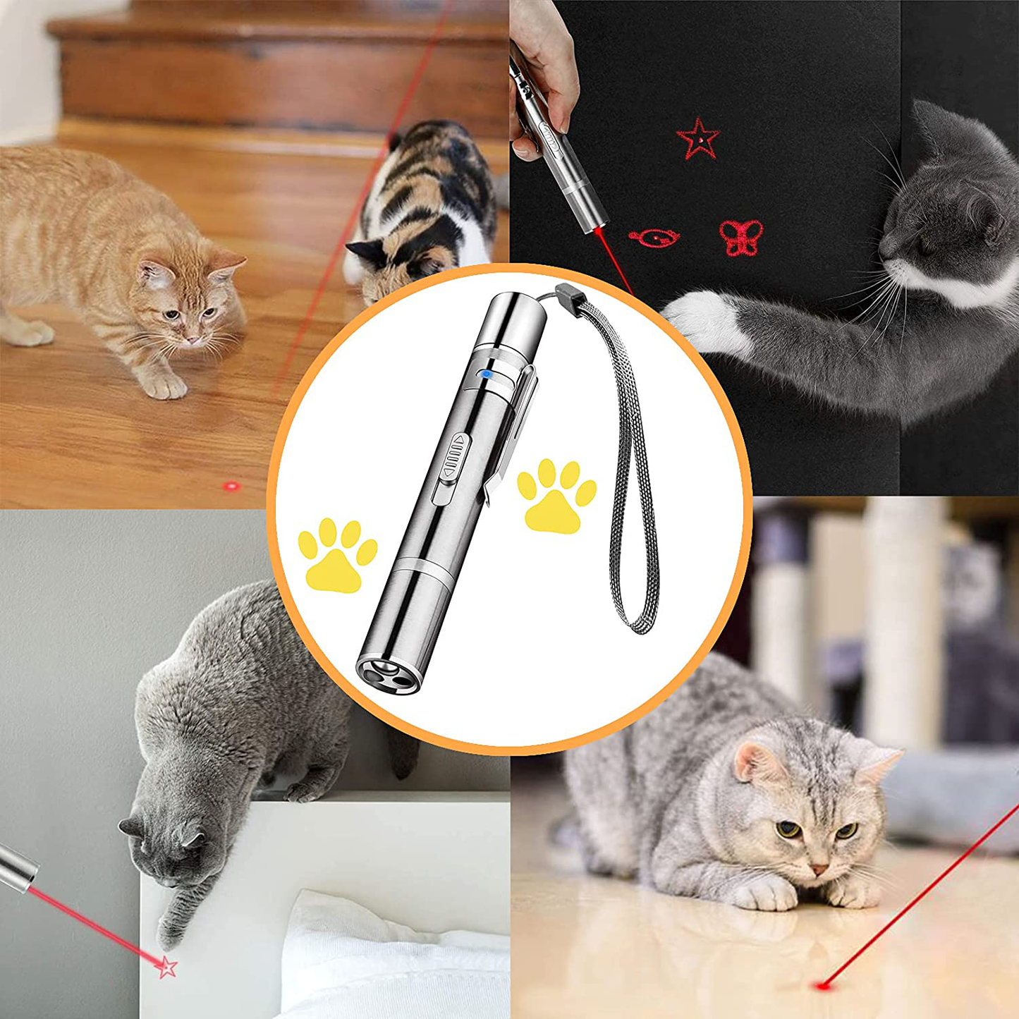 Cat Toys Pointer - Upgraded Interactive Cat Toy ,Cute Kitten Toys for Indoor Cats,Funny Pet Chaser Toy Animals & Pet Supplies > Pet Supplies > Cat Supplies > Cat Toys Roguoo   