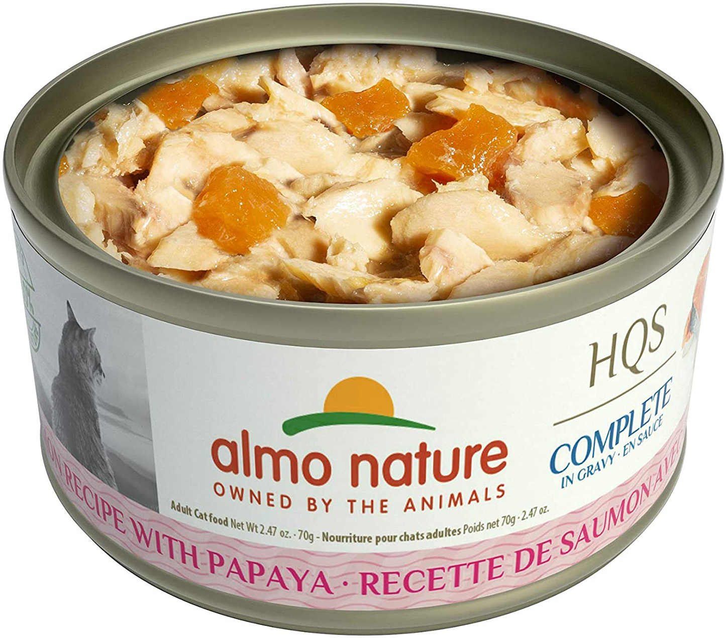 Almo Nature HQS Complete in Gravy, Grain Free, Adult Cat Canned Wet Food, Flaked (Pack of 24 X 2.47 Oz/70G) Animals & Pet Supplies > Pet Supplies > Reptile & Amphibian Supplies > Reptile & Amphibian Food almo nature   