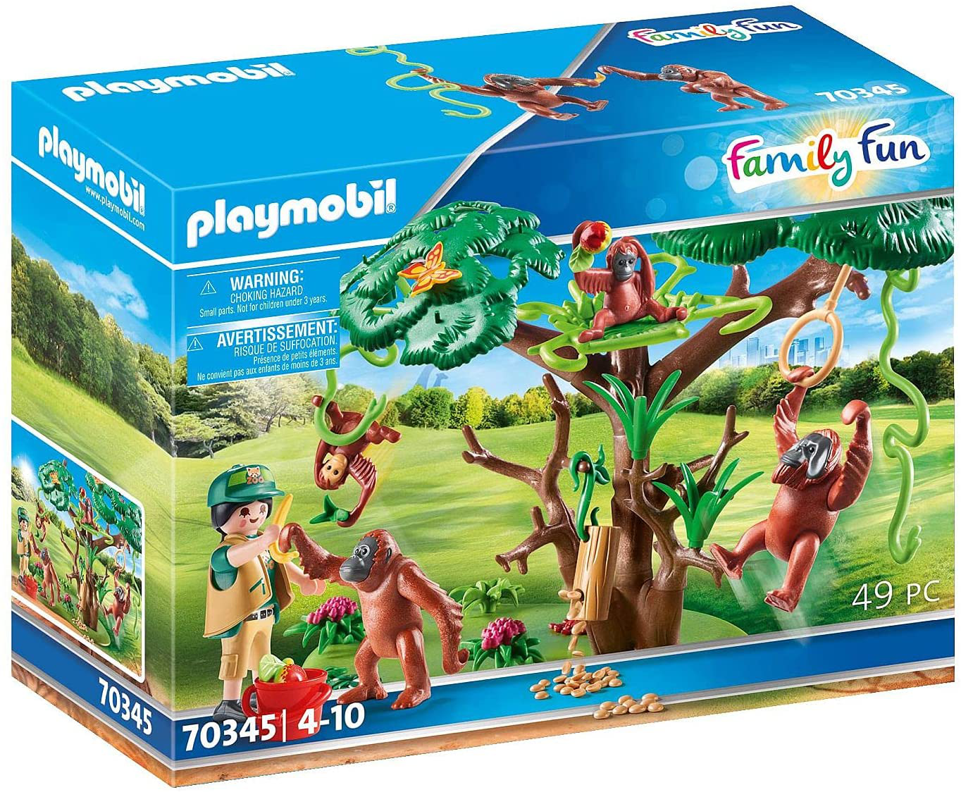 Playmobil Orangutans with Tree Multicolor ,24.8 X 9.2 X 18.7 Cm
