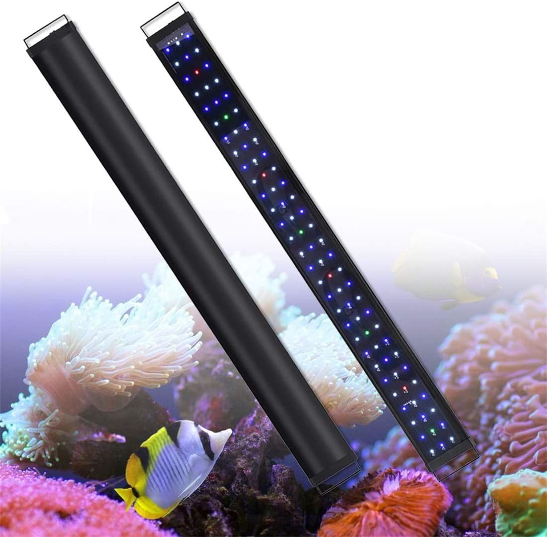 Aquarium Fish Tank Light LED Lighting 48 Inch Lamp for Freshwater Saltwater Marine Full Spectrum Blue and White Decorations Light Animals & Pet Supplies > Pet Supplies > Fish Supplies > Aquarium Lighting CrownLEDJG   