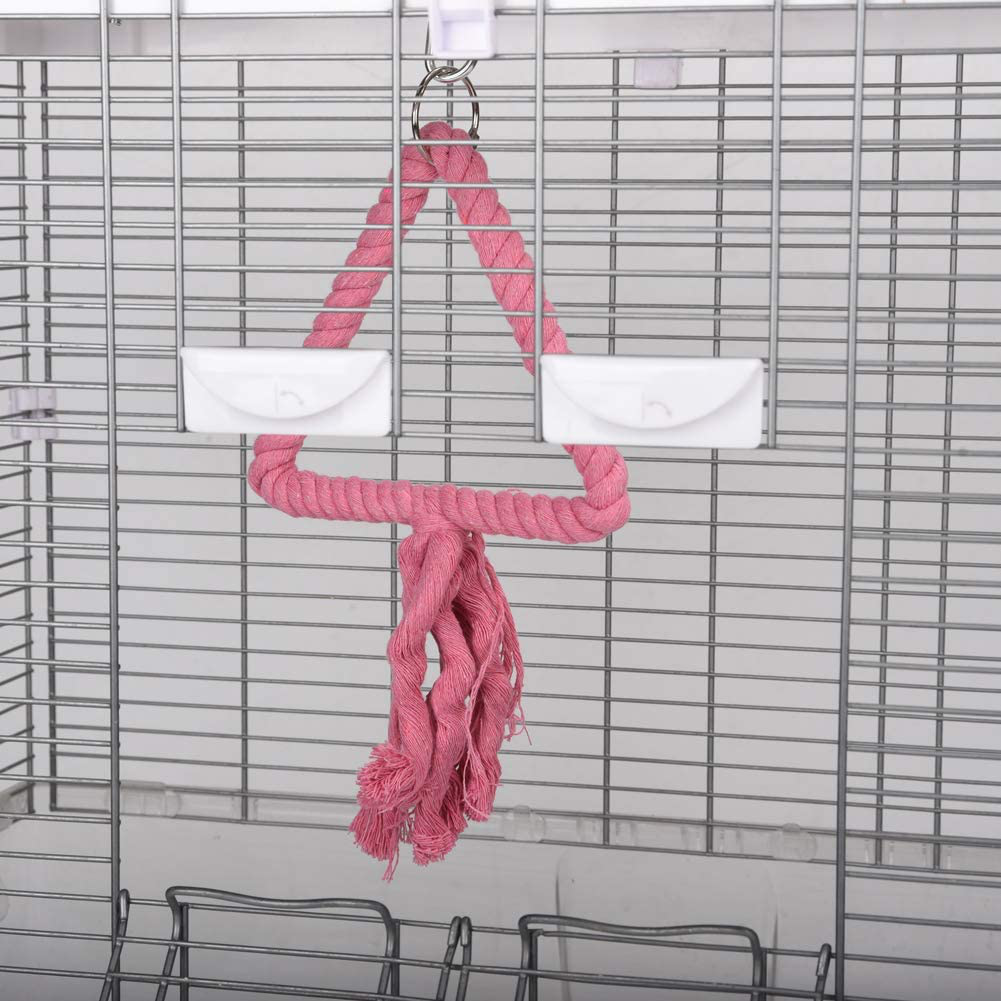 QBLEEV Bird Cage Rope Stands Conure Parrot Perches Swing Toys Play Set Birdcage Playground Play Gym Accessories for Parakeet Cockatiels Lovebirds African Grey(Cage Not Included) Animals & Pet Supplies > Pet Supplies > Bird Supplies > Bird Gyms & Playstands QBLEEV   