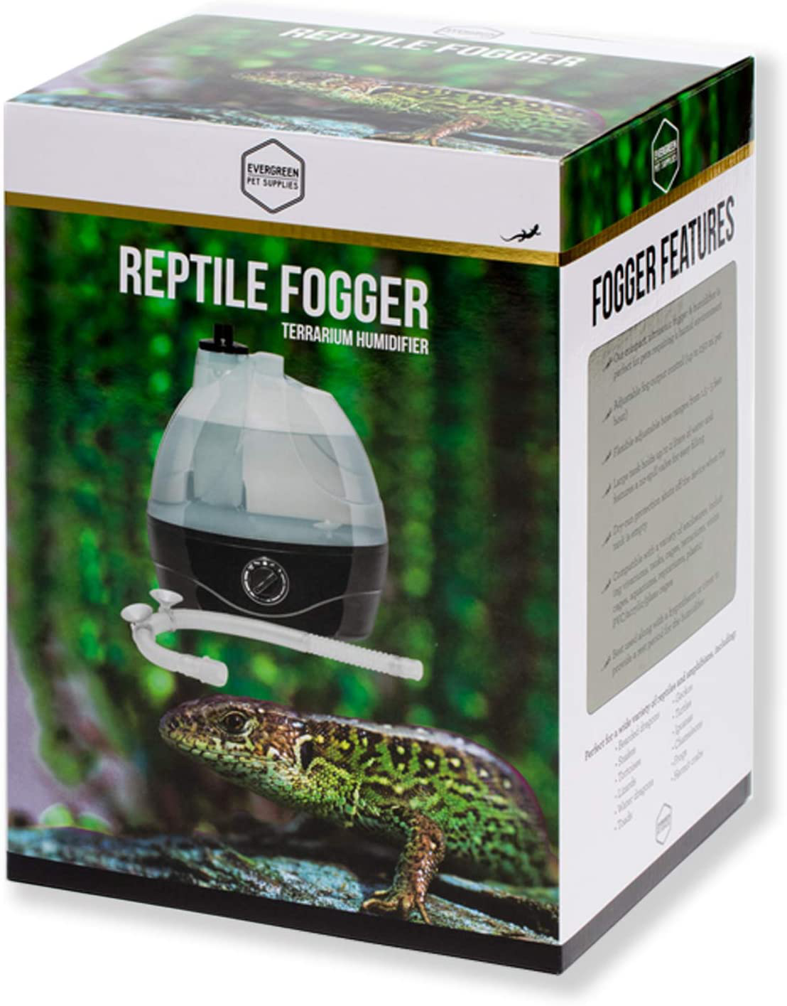 Reptile Humidifier / Fogger - Large Tank - Ideal for a Variety of Reptiles / Amphibians / Herps - Compatible with All Terrariums and Enclosures - by Evergreen Pet Supplies Animals & Pet Supplies > Pet Supplies > Reptile & Amphibian Supplies > Reptile & Amphibian Substrates Evergreen Pet Supplies   