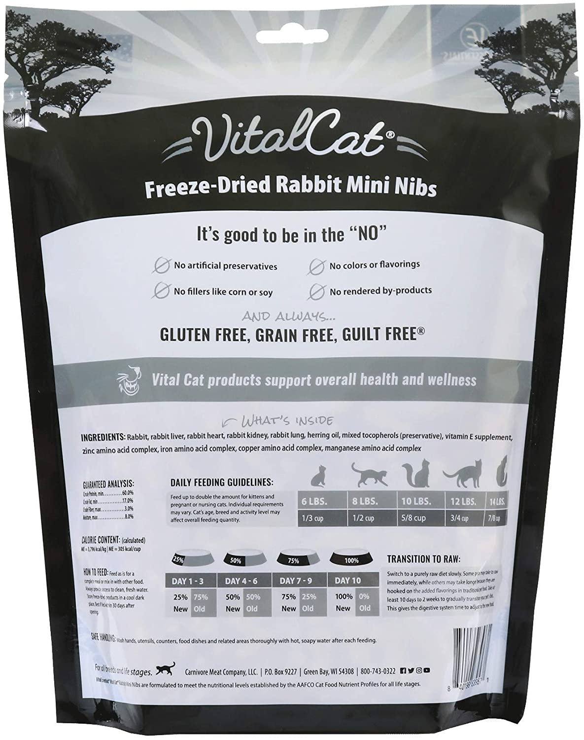 Vital Essentials Vital Cat Freeze-Dried Rabbit Mini Nibs Cat Food, 12 Oz Animals & Pet Supplies > Pet Supplies > Cat Supplies > Cat Treats Vital Essentials   