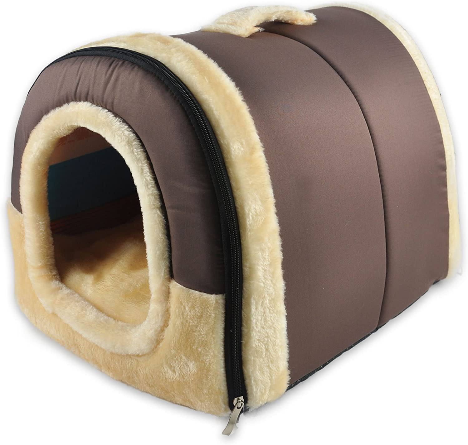 ANPPEX Indoor Dog House Cozy Dog Cave Bed Foldable Cat Bed Cave