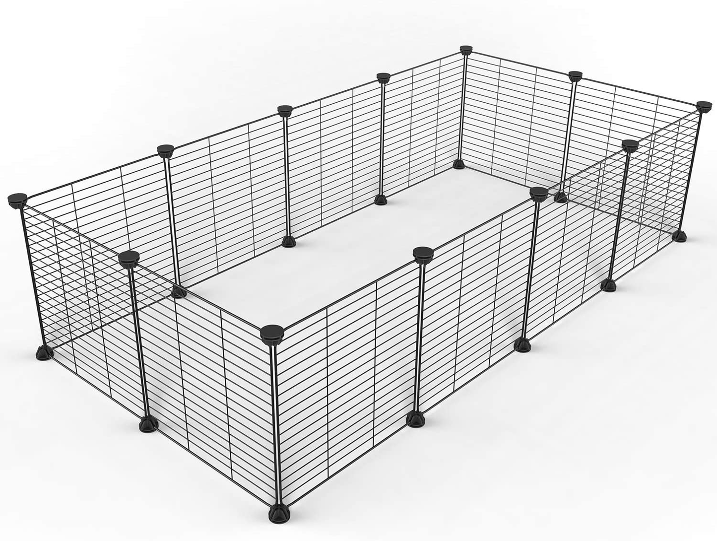 Tespo Pet Playpen, Small Animal Cage Indoor Portable Metal Wire Yd Fence for Small Animals, Guinea Pigs, Rabbits Kennel Crate Fence Tent 15 X 12 Inch
