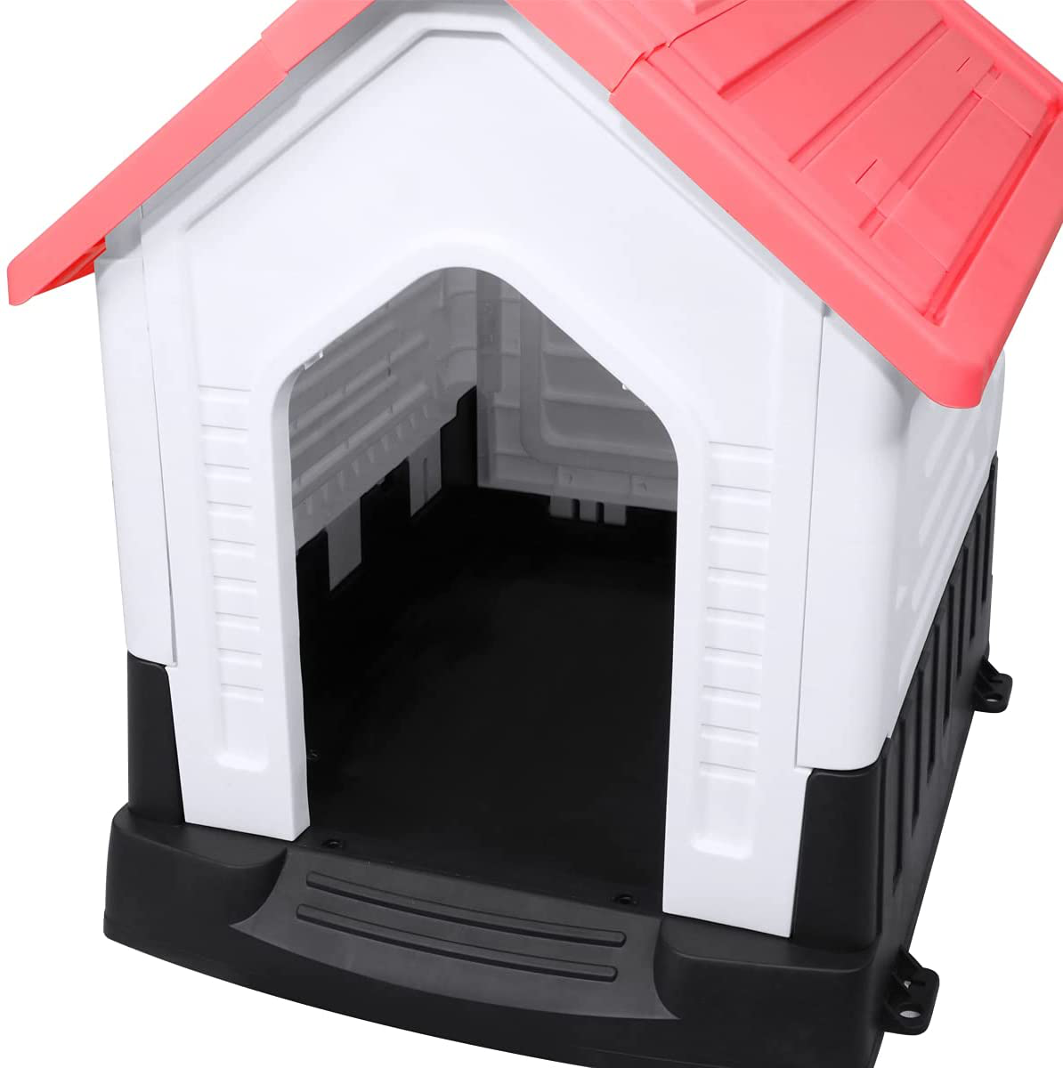 Magshion Durable Waterproof Plastic Dog Puppy House Indoor & Outdoor Pet Shelter with Elevated Floor