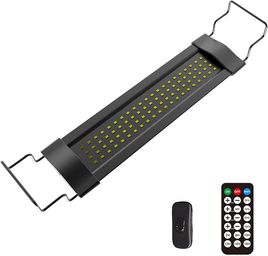 Lominie Aquarium LED Light, High Brightness 15W Fish Tank Light Adjustable with RF Remote Controller, Extendable Brackets Easy to Install for Saltwater Coral Fish Tank (G15 Saltwater) Animals & Pet Supplies > Pet Supplies > Fish Supplies > Aquarium Lighting KOTO G20 Freshwater  