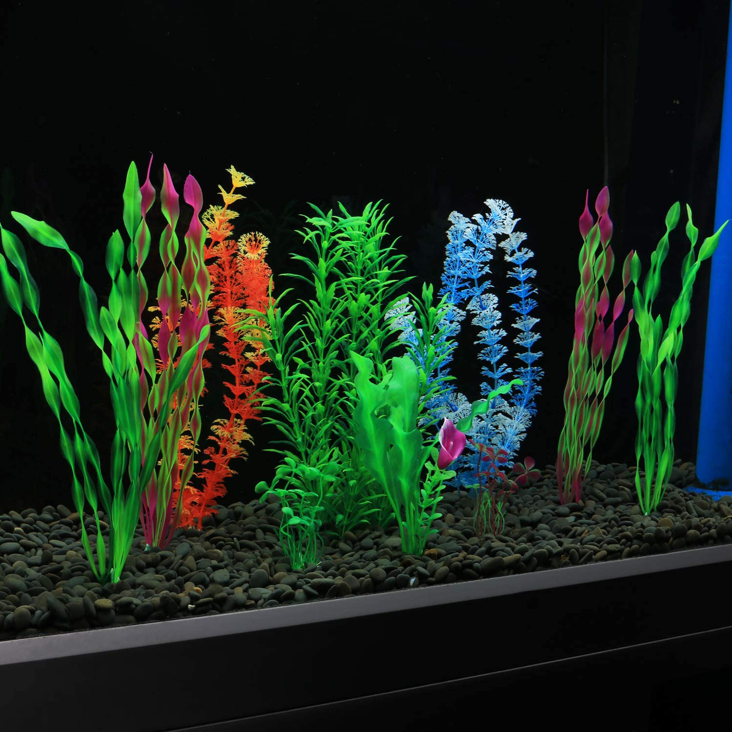 Mylifeunit Artificial Fish Tank Plants, Plastic Aquariums Plants Decorations, Set of 10 Animals & Pet Supplies > Pet Supplies > Fish Supplies > Aquarium Decor MyLifeUNIT   