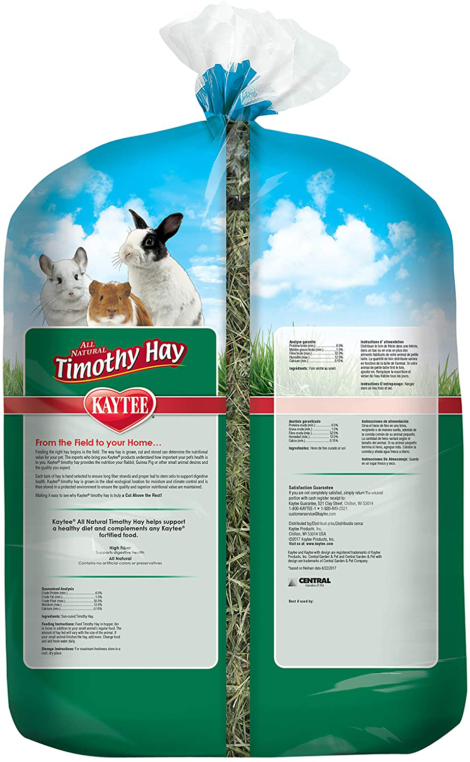 Kaytee All Natural Timothy Hay for Small Animal Pets Animals & Pet Supplies > Pet Supplies > Small Animal Supplies > Small Animal Bedding Kaytee   