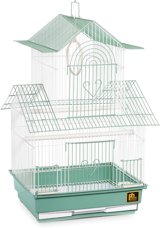 Prevue Hendryx SP1720-4 Shanghai Parakeet Cage, Green and White Animals & Pet Supplies > Pet Supplies > Bird Supplies > Bird Cages & Stands Prevue Hendryx   