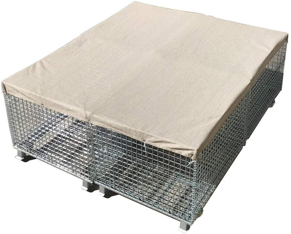 Alion Home UV Stabilized Dog Run & Pet Kennel Shade Cover, Sunblock Shade Privacy Panel with Grommets and Hems on 4 Sides (Kennel Not Included) (4' X 8', Smoke)