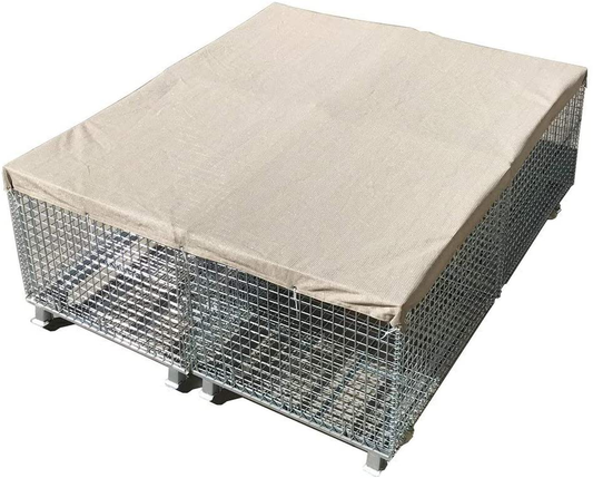 Alion Home UV Stabilized Dog Run & Pet Kennel Shade Cover, Sunblock Shade Privacy Panel with Grommets and Hems on 4 Sides (Kennel Not Included) (4' X 8', Smoke) Animals & Pet Supplies > Pet Supplies > Dog Supplies > Dog Kennels & Runs Alion Home   