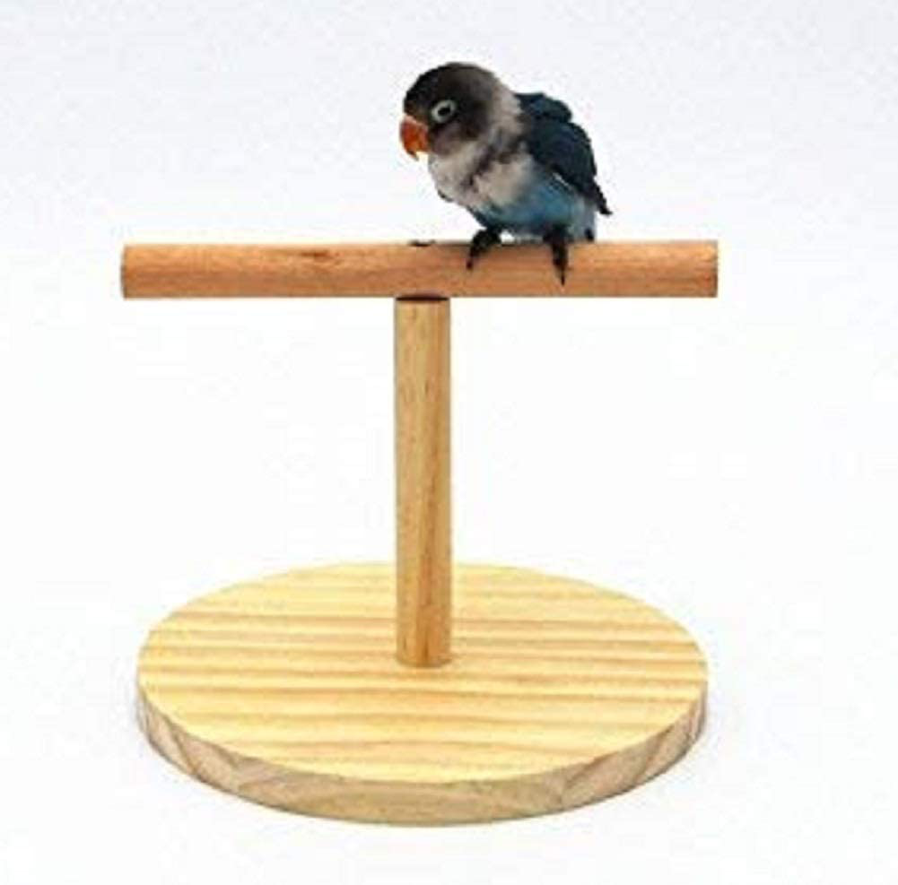 Parrot Perch Bird Stand Natural Wood Quartz Sand Birdcage Play Gym T Perch Fits for Budgies Parakeet Cockatiel Conure Lovebirds Animals & Pet Supplies > Pet Supplies > Bird Supplies > Bird Gyms & Playstands Litewood B  