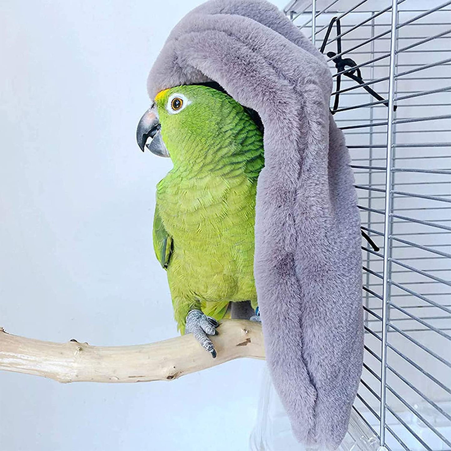 KOXHOX Comfort Corner Fleece Bird Blanket,Cuddle Nest Hanging Toy,Parrot Cage Snuggle Hut Warm Plush Bedding,Small Animals Shelter Plush Bedding for Parakeet Cockatiel Pigeon
